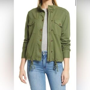 Caslon Stretch Organic Cotton Soft Jacket Green Sorrel Size Small